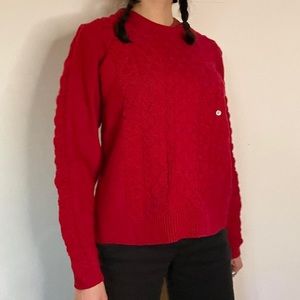 NWT red cable knit sweater brand new
